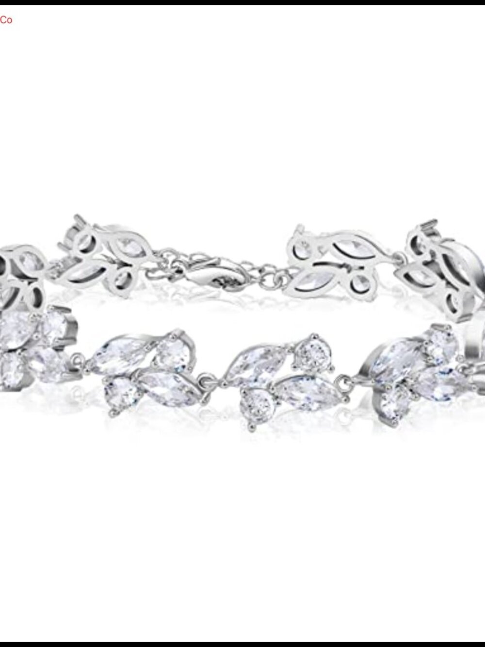 Marquise Cubic Zirconia Tennis Bracelet Adjustable Wedding Bridal Prom Party